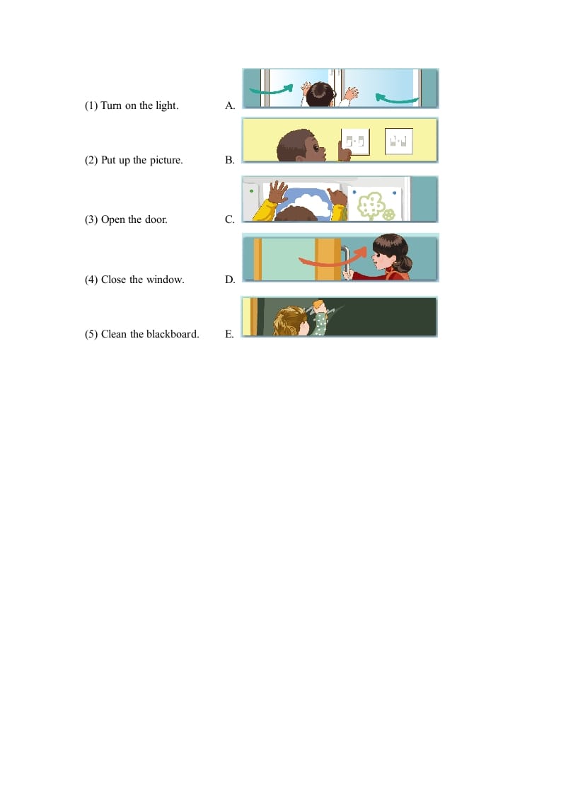 图片[2]-四年级英语上册Unit1_A_Let’s_learn同步习题（人教版一起点）-佑学宝学科网