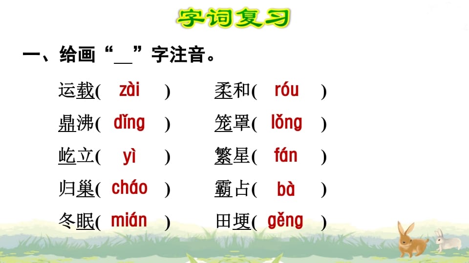 图片[2]-四年级语文上册第1单元复习-佑学宝学科网