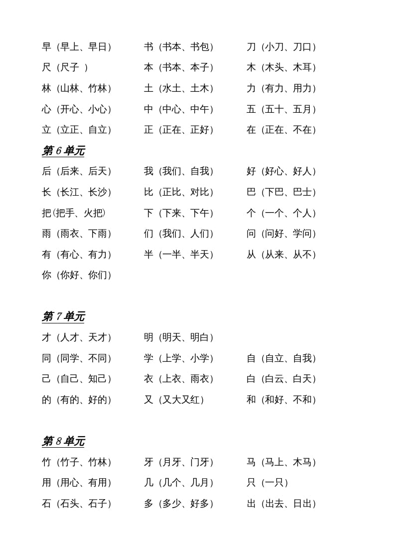 图片[3]-一年级语文上册小学期末复习资料(四)11页（部编版）-佑学宝学科网