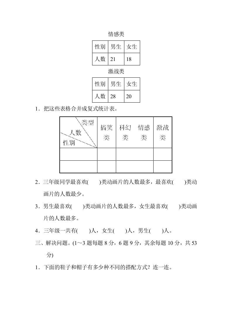 图片[2]-三年级数学下册期末归类卷(3)-佑学宝学科网