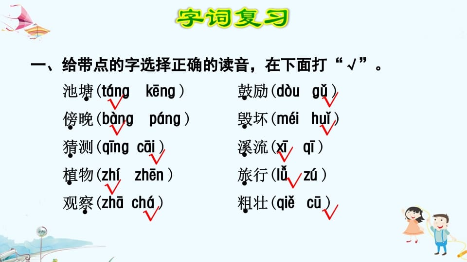 图片[2]-二年级语文上册第1单元复习（部编）-佑学宝学科网