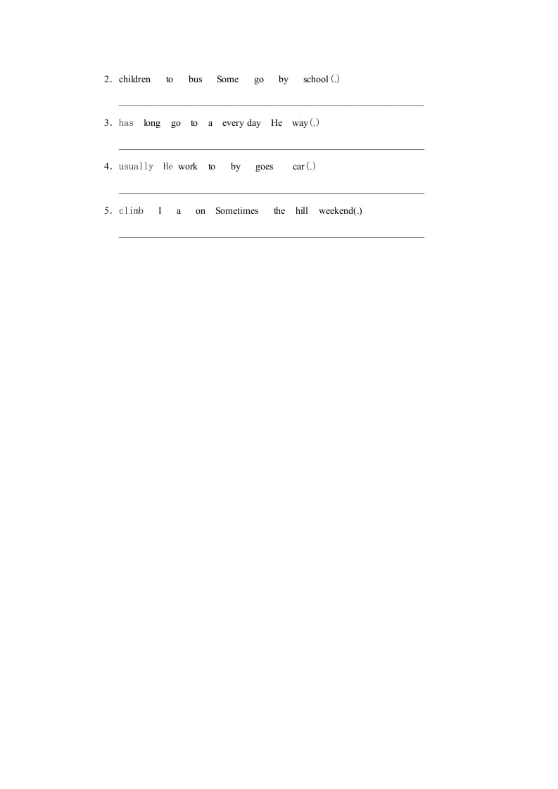 图片[2]-四年级英语上册Unit3习题第2课时（人教版一起点）-佑学宝学科网