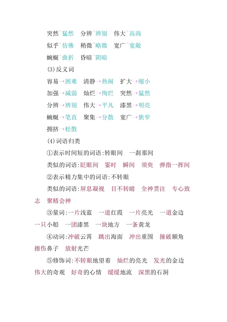 图片[2]-四年级语文下册第五单元知识小结-佑学宝学科网