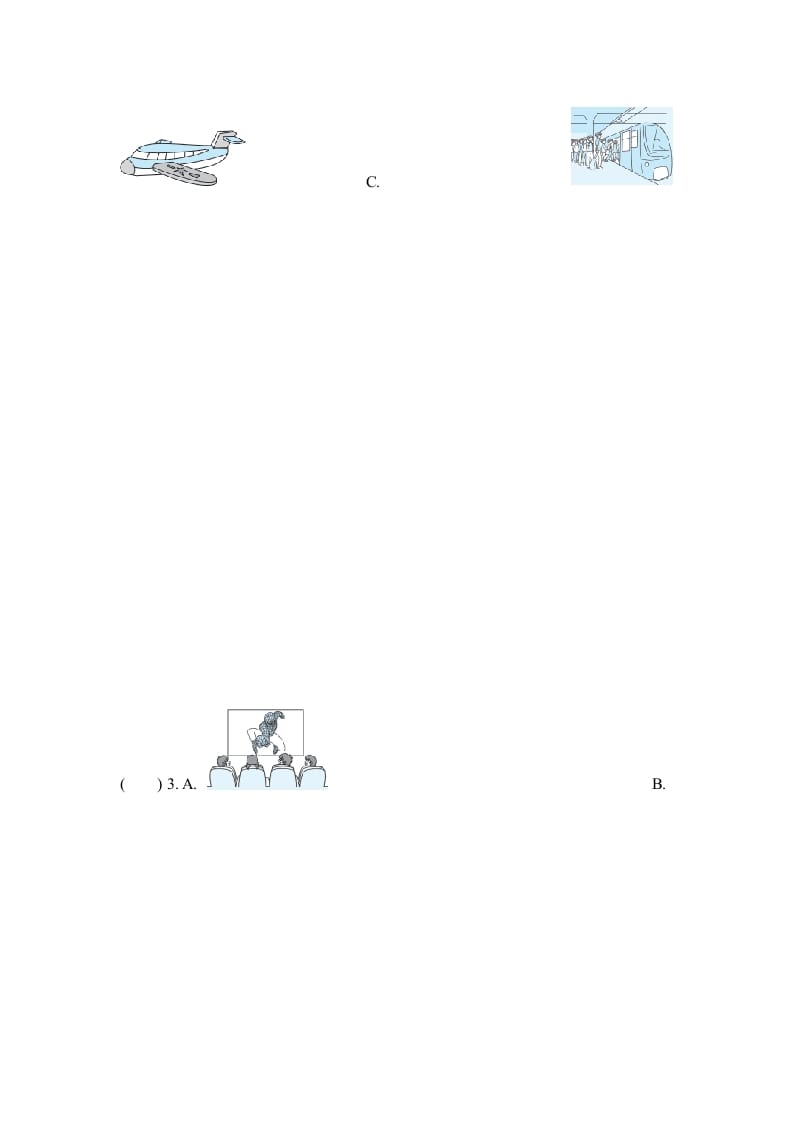 图片[3]-六年级英语上册听力专项复习卷(一)（人教版PEP）-佑学宝学科网