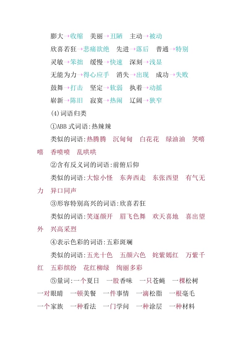 图片[3]-四年级语文下册第二单元知识小结-佑学宝学科网