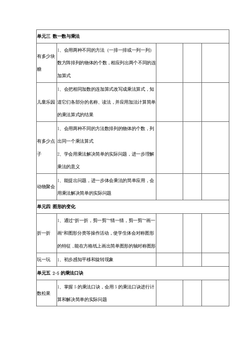 图片[2]-二年级数学上册知识点总结（北师大版）-佑学宝学科网