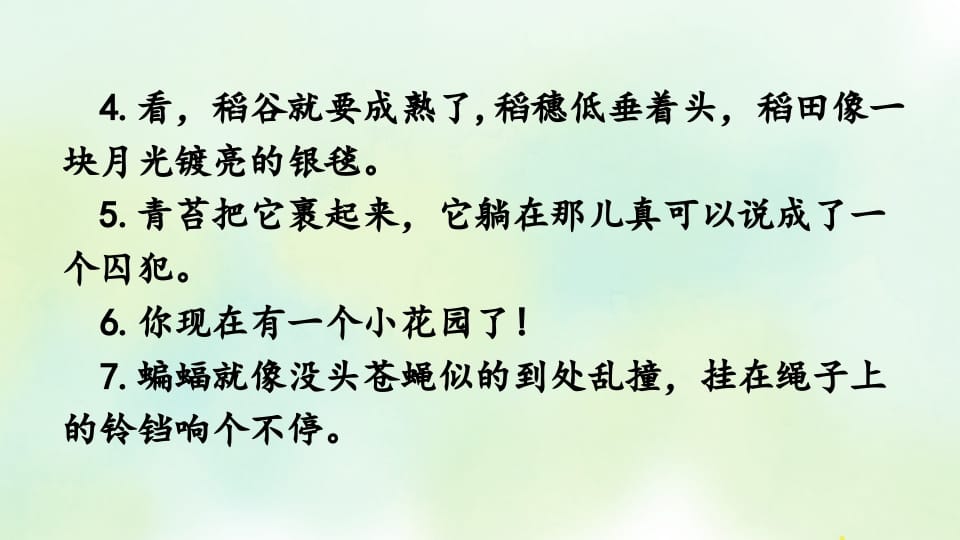 图片[3]-四年级语文上册专项3句子复习课件-佑学宝学科网