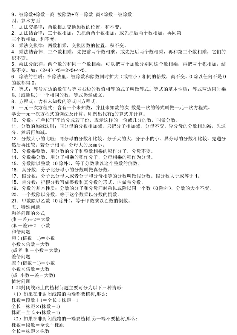 图片[2]-六年级数学下册小学公式大全-佑学宝学科网