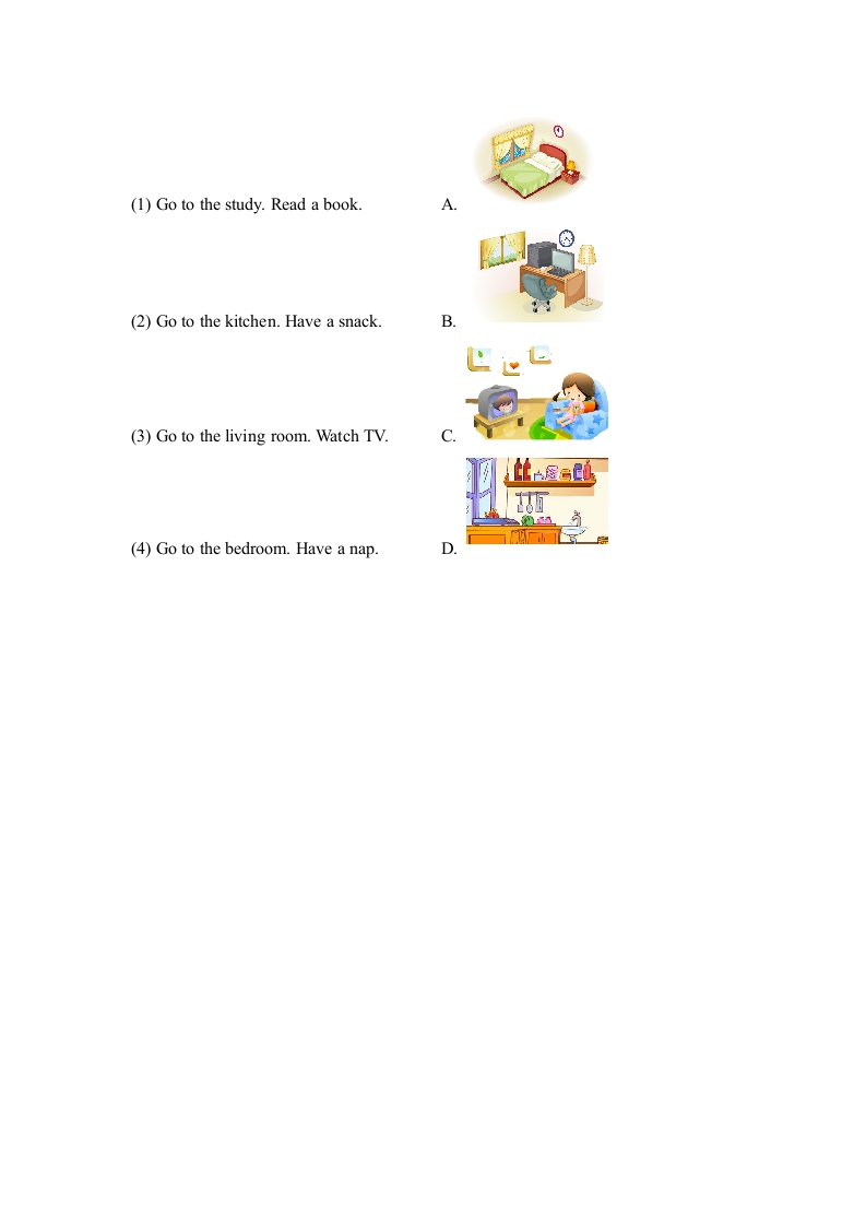 图片[2]-三年级英语上册Unit4_A_Let’s_learn同步习题(1)（人教版一起点）-佑学宝学科网