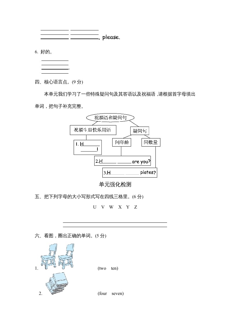 图片[2]-三年级英语上册Unit6单元知识梳理卷（人教PEP）-佑学宝学科网