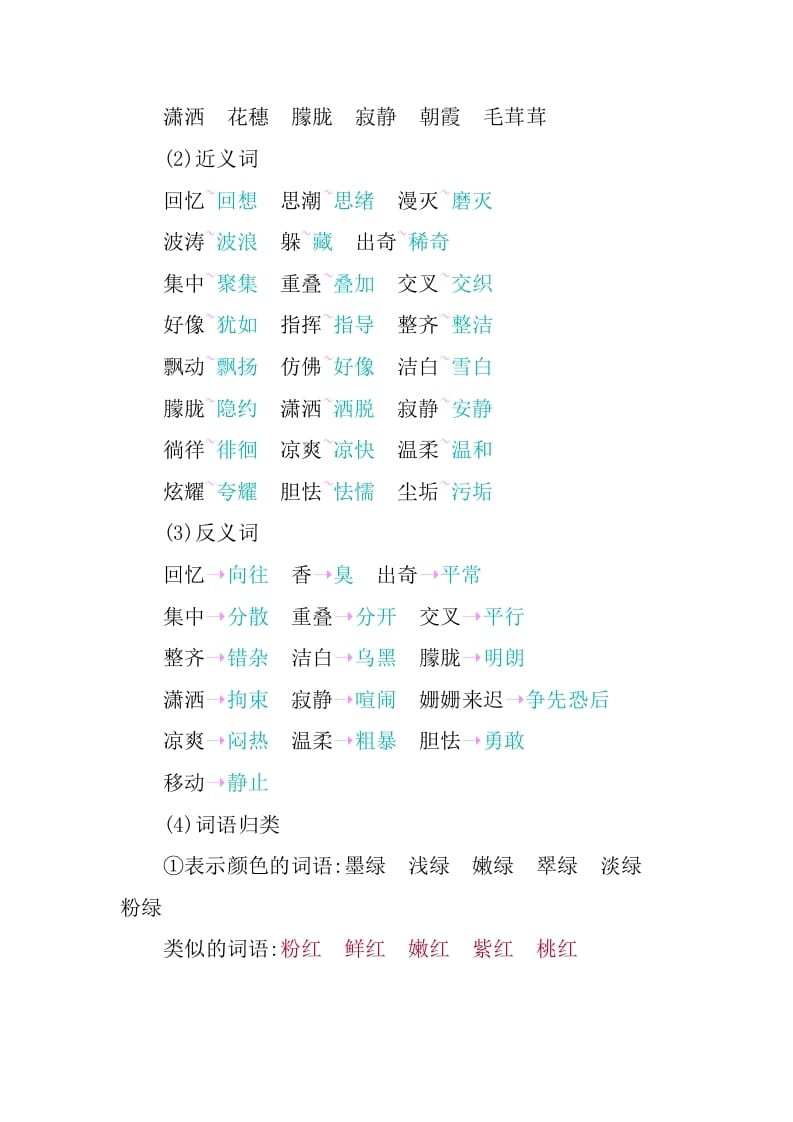 图片[2]-四年级语文下册第三单元知识小结-佑学宝学科网