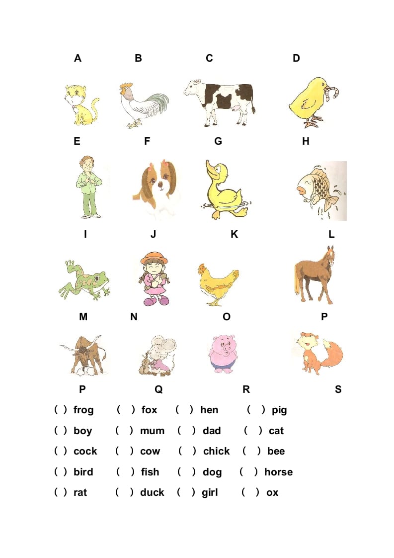 图片[2]-一年级英语上册期末测试卷(11)（人教一起点）-佑学宝学科网