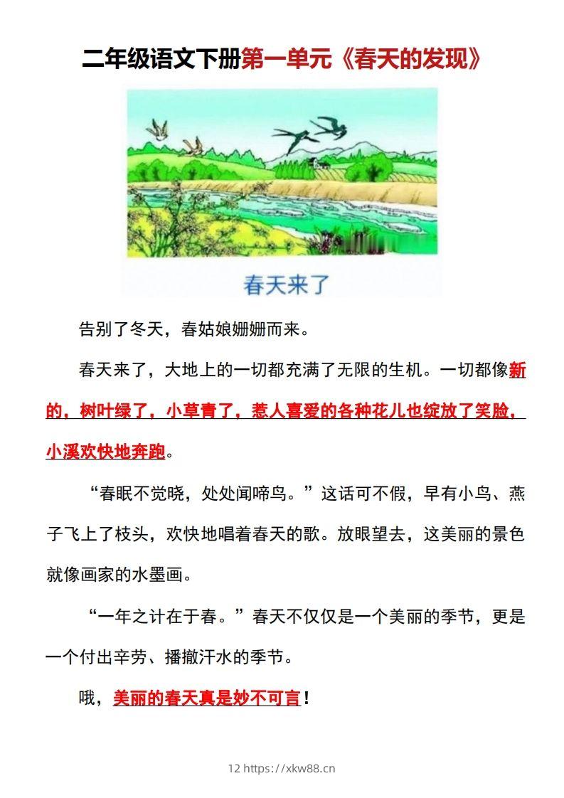 图片[2]-二年级语文下册1-8单元看图写话范文梳理-佑学宝学科网