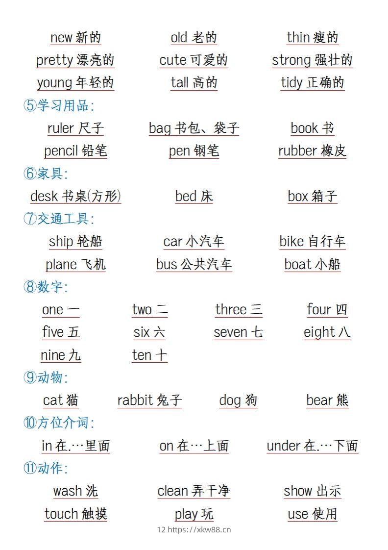 图片[3]-三上英语知识点归纳总结（全国通用版）-佑学宝学科网