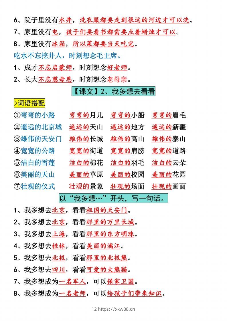 图片[2]-一年级下册语文全册仿写句子汇总_纯图版-佑学宝学科网