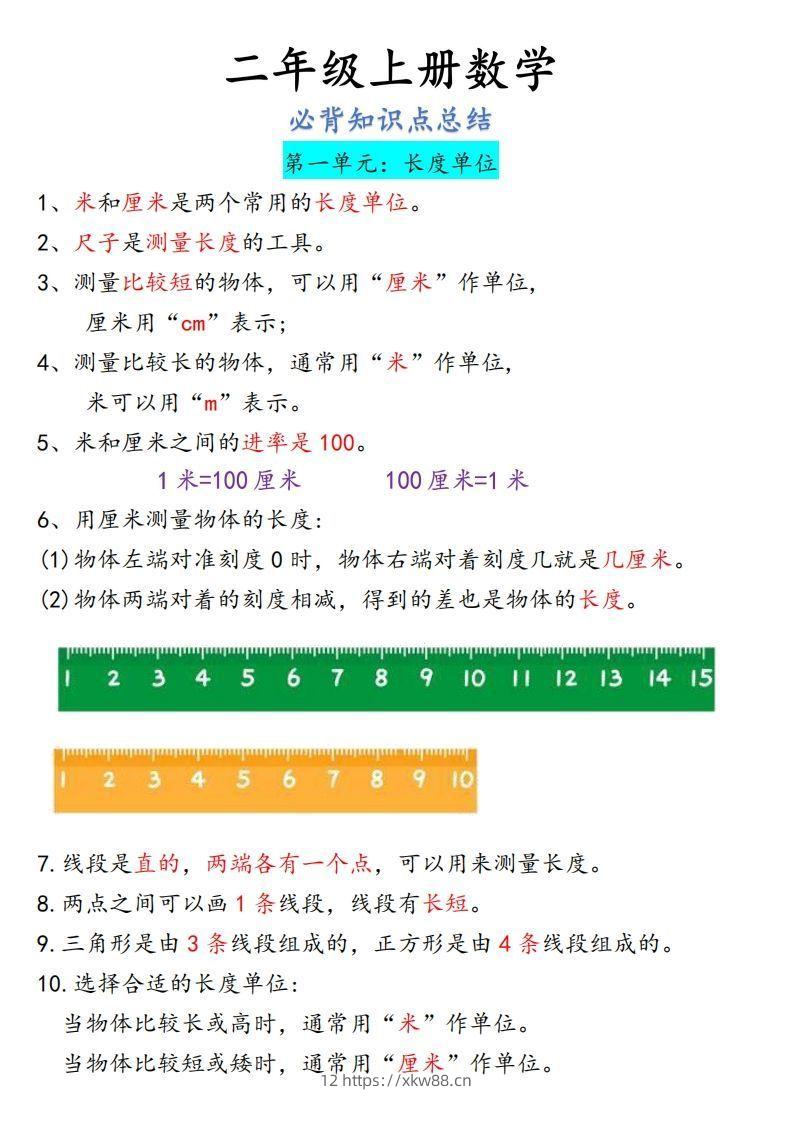 图片[3]-【二上】数学必背汇总-佑学宝学科网