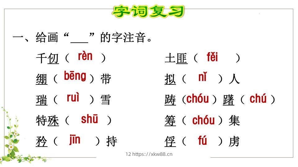 图片[2]-五年级语文下册第4单元知识点课件（部编版）-佑学宝学科网