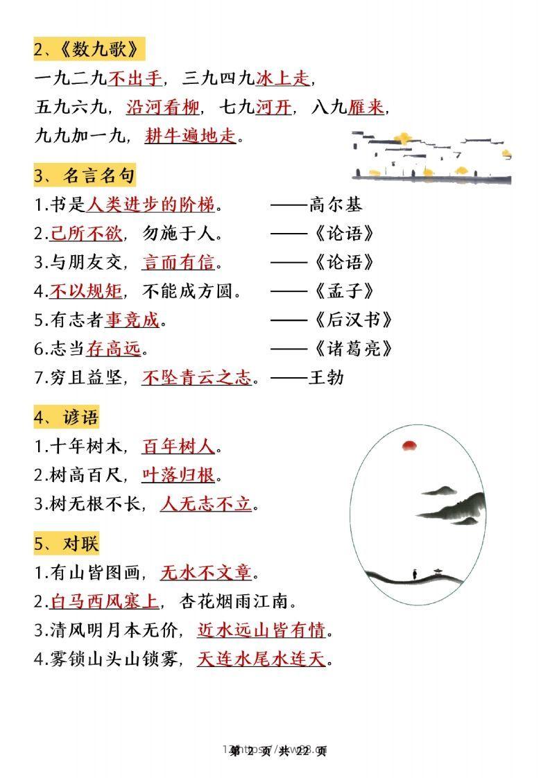 图片[2]-二年级上册语文期末知识点归纳汇总(1)-佑学宝学科网