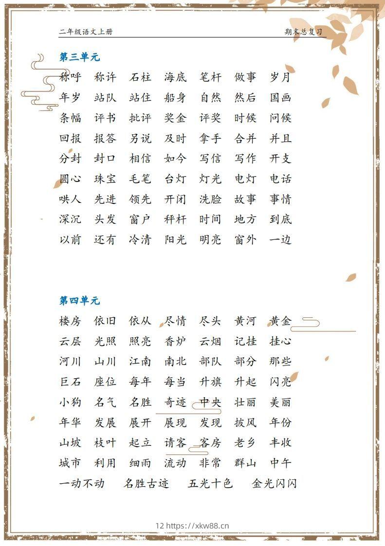 图片[2]-二年级语文上册【总复习】-佑学宝学科网