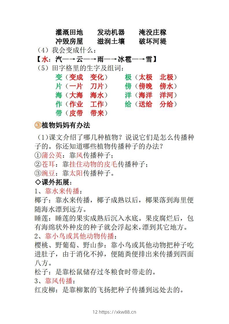 图片[2]-二年级上册语文全册每课重点知识点汇总()-佑学宝学科网