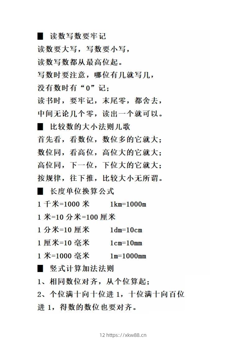 图片[2]-二（下）数学必背顺口溜口诀汇总-佑学宝学科网