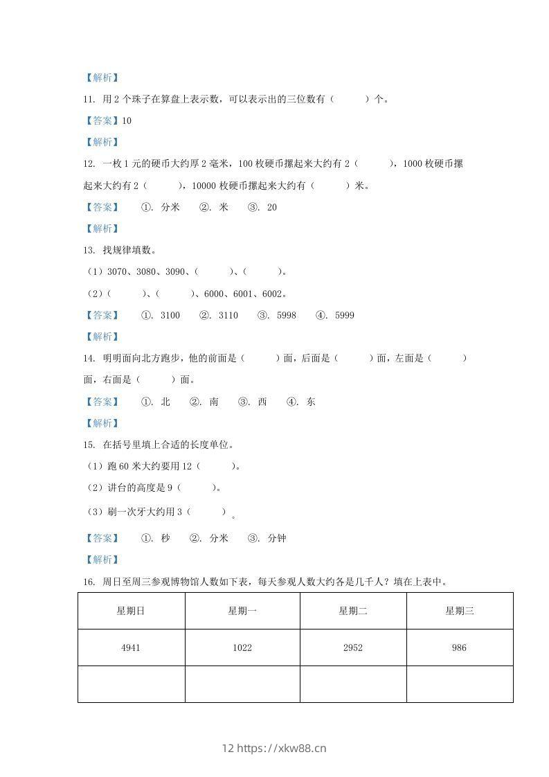图片[3]-2020-2021学年江苏省南京市江北新区二年级下册数学期中试题及答案(Word版)-佑学宝学科网