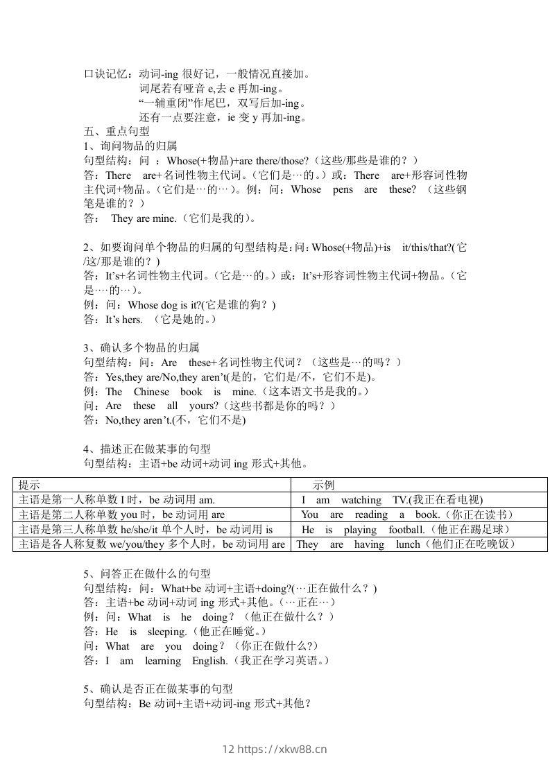 图片[2]-五年级英语下册Unit5单元知识梳理（人教PEP版）-佑学宝学科网