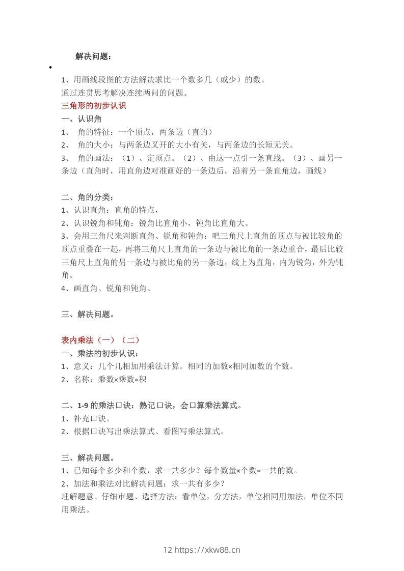 图片[2]-【数学重点知识点汇总预习】二上沪教版-佑学宝学科网