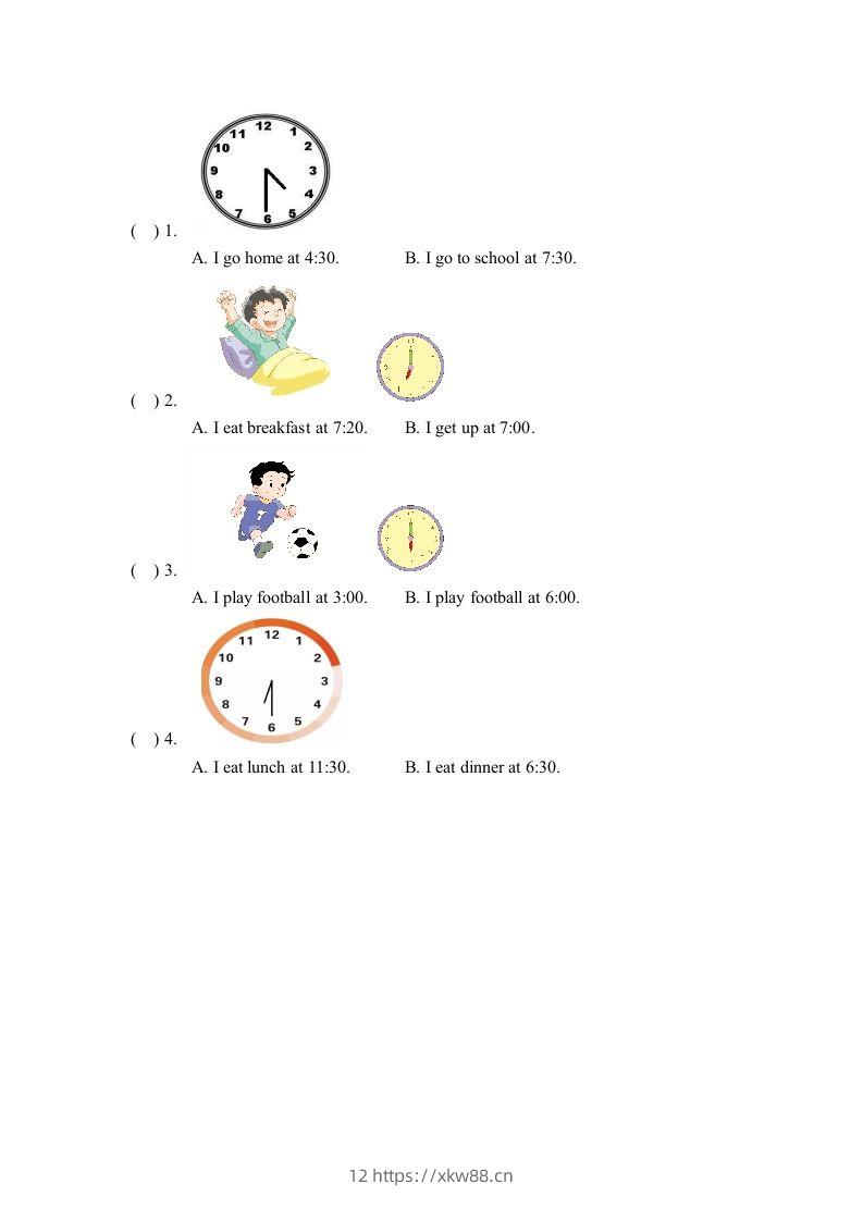 图片[3]-二年级英语下册Unit5_单元测试卷（人教版）-佑学宝学科网