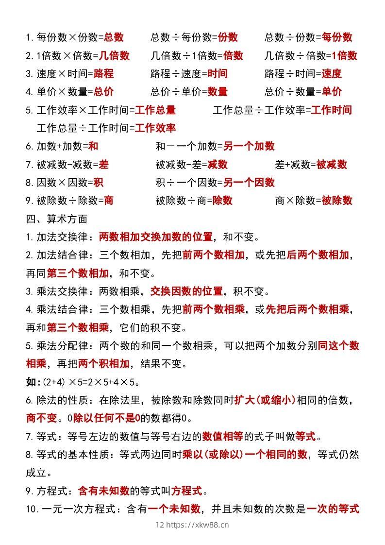 图片[3]-六年级下册数学小升初必背公式大全-佑学宝学科网