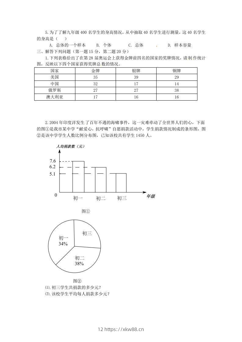 图片[2]-河南周口扶沟县七年级下册数学第十章第一节试卷及答案人教版(Word版)-佑学宝学科网