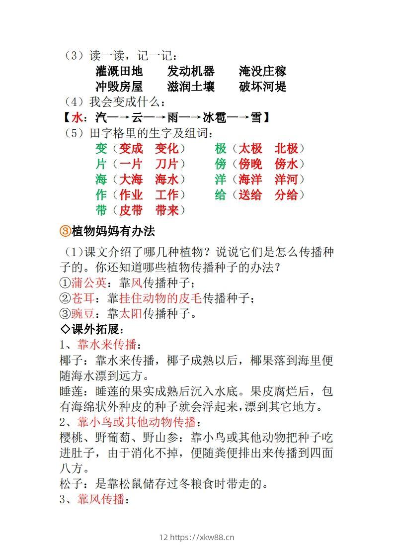 图片[2]-二年级上册语文全册重点知识点汇总-佑学宝学科网