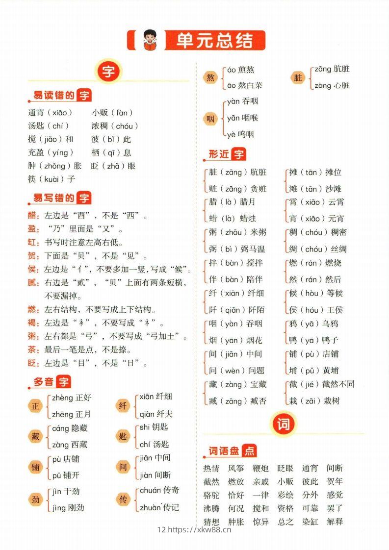 ❤六年级下册语文单元总结-佑学宝学科网
