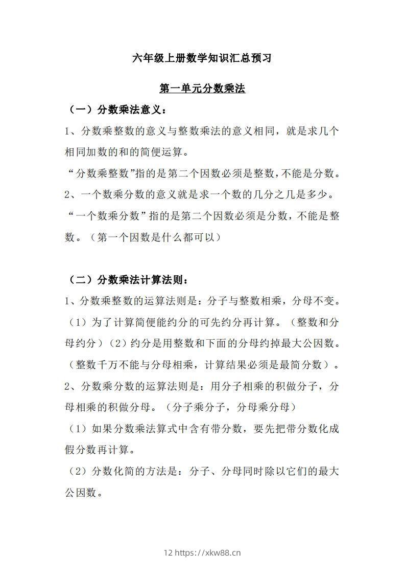 【六上】数学必背汇总-佑学宝学科网