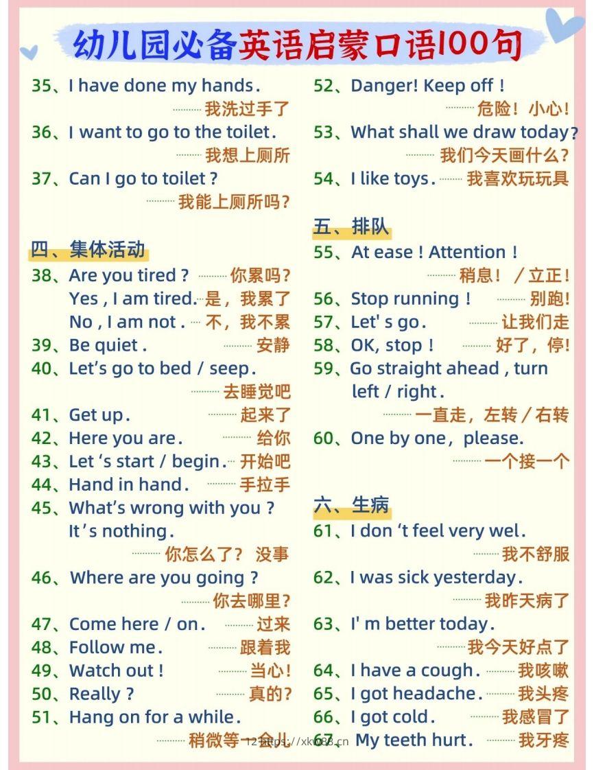 图片[2]-【英语】英语口语100句-佑学宝学科网