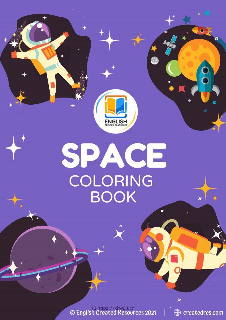 【英语】SpaceColoringBookCopyright2021EnglishCreatedResources-佑学宝学科网
