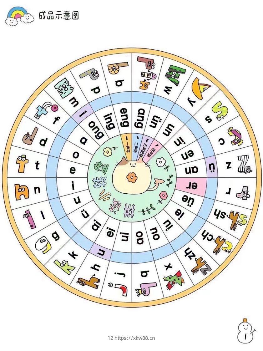 【拼音】拼音转盘-佑学宝学科网