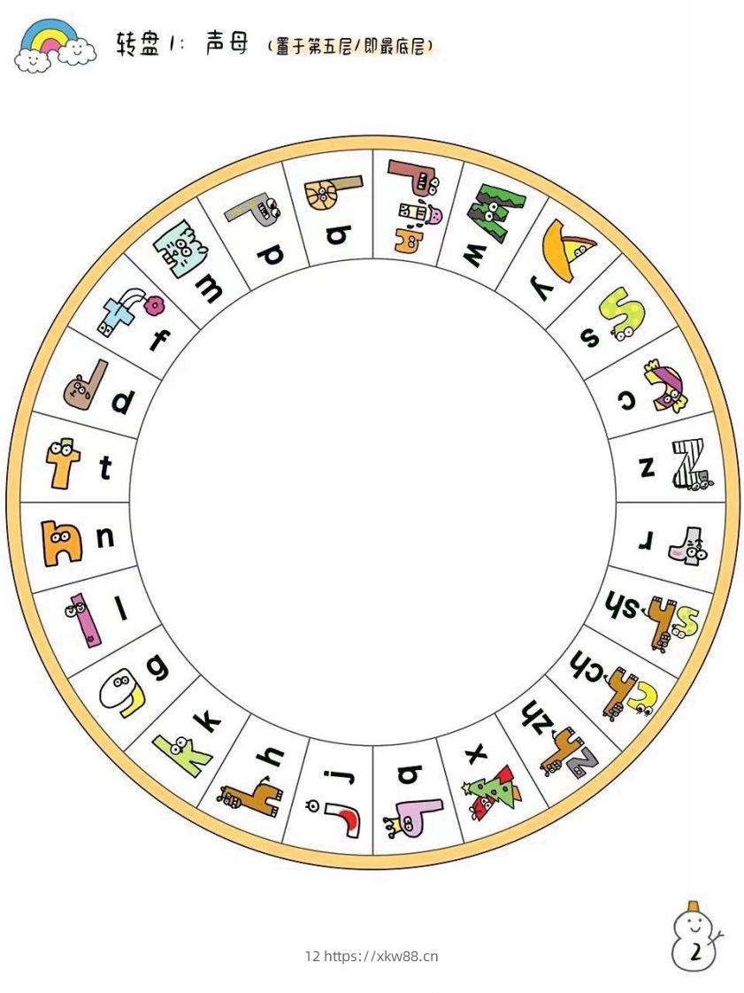 图片[2]-【拼音】拼音转盘-佑学宝学科网