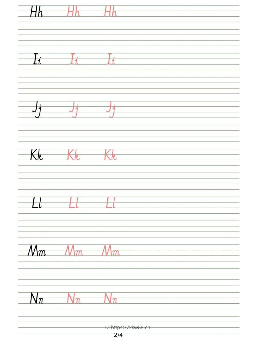 图片[2]-【英语】英文字帖-英文26个字母描红练习-佑学宝学科网