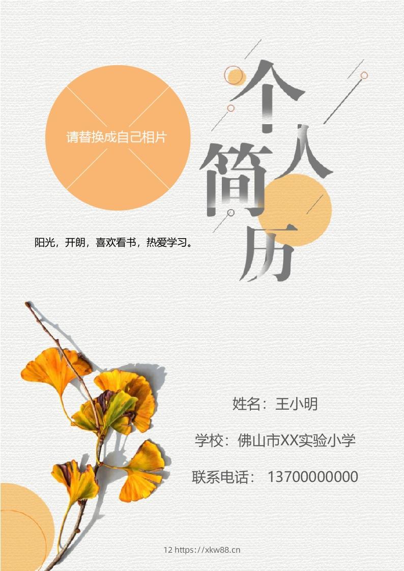 多页-小升初简历90-佑学宝学科网